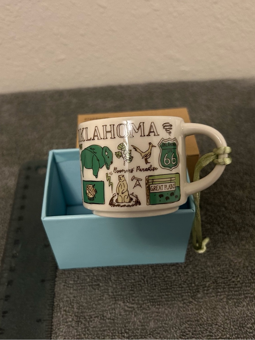 Starbucks Been There Series Oklahoma ceramic ornament. NIB